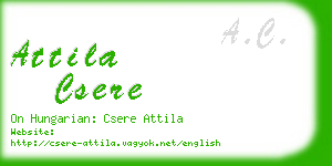 attila csere business card